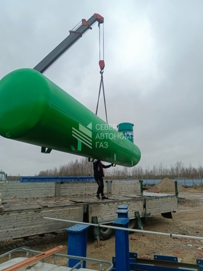 Установка газгольдера на 10000 литров в поселке Березово Приозерского района 0